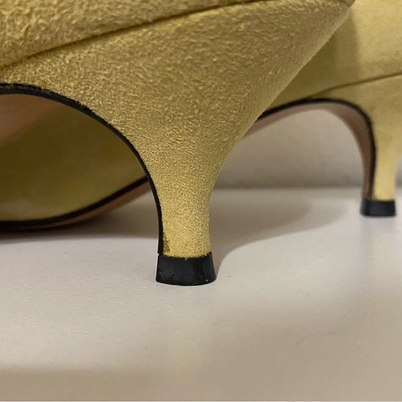 (NWOT) Gucci Vintage Olive Green Suede Horsebit Kitten Heels - Picture 14 of 14